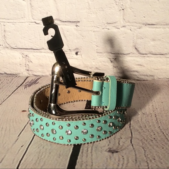 ‼️SOLD ‼️Women’s Western Belt Size M/L Aqua - Picture 4 of 5